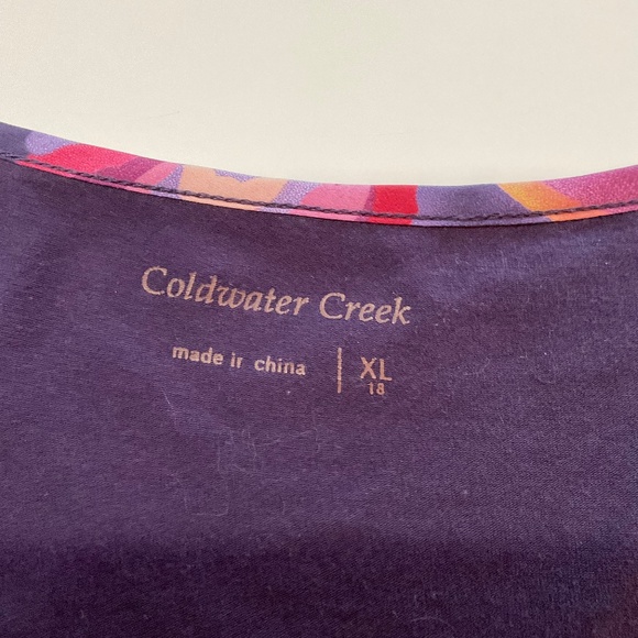 Coldwater Creek XL women’s sleeveless colorful top. - Picture 5 of 7